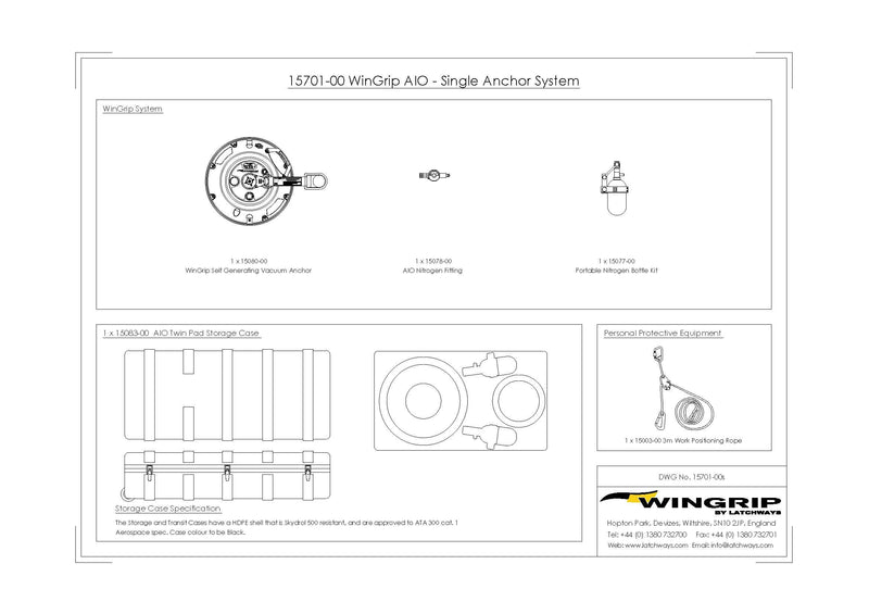 MSA 15701-00, WinGrip AIO Single Anchor System