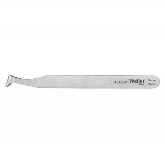 Erem 15AGW Precision Tweezers Carbon Steel, Point, 9.5 mm Tip Thick