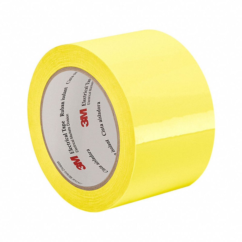 3M 1350 Electrical Tape, 2 in Wd, 72 yd Lg, 2.5 mil Thick, Polyester Film, Acrylic, Yellow, 1350F