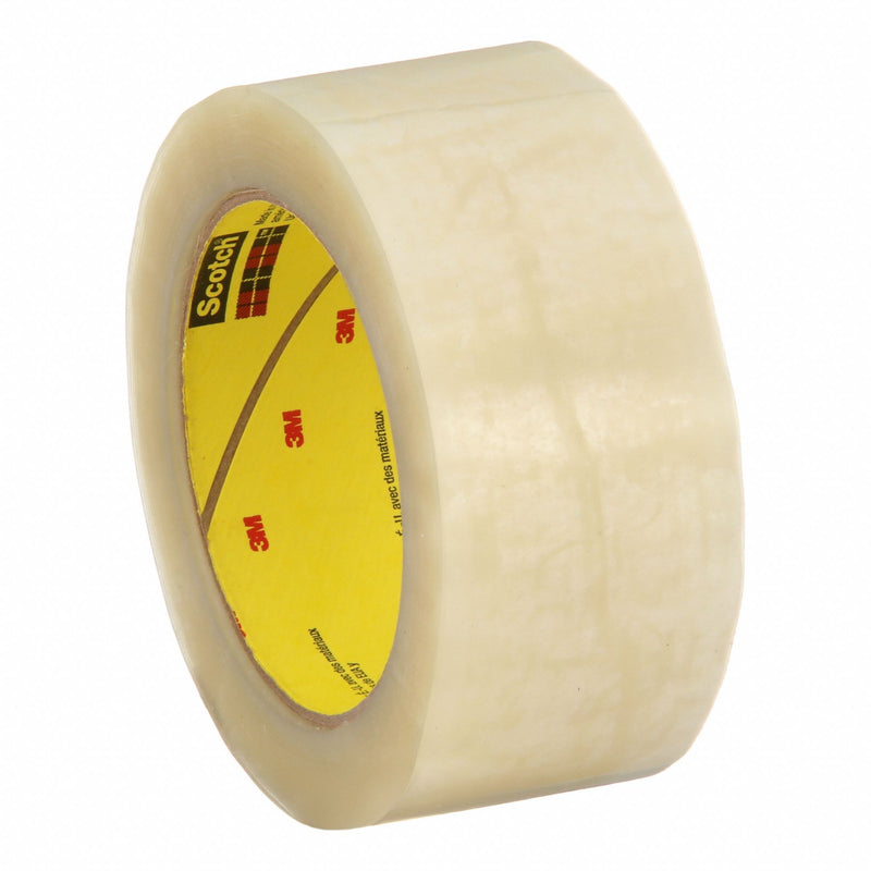 Scotch 355 Carton Sealing Tape, Hot Melt Resin, Polyester, 2 in x 55 yd, 3.4 mil Thick, Clear, Heavy Duty