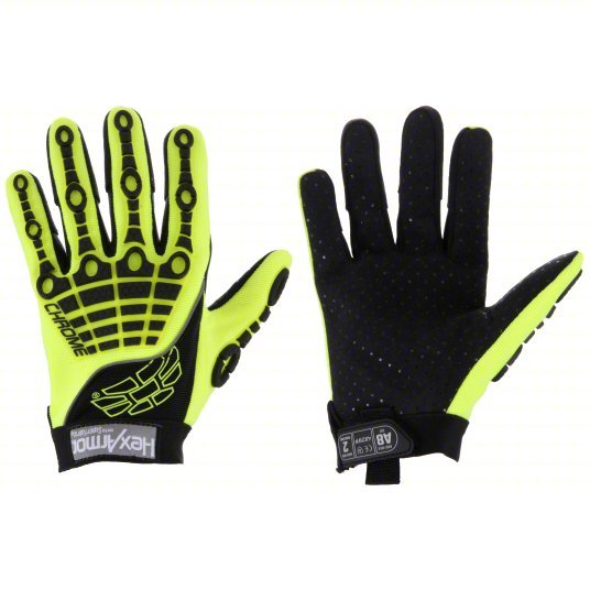 Hexarmor 4026-M (8) Mechanics Gloves, Synthetic Leather with PVC Grip, TPR, 1 PR