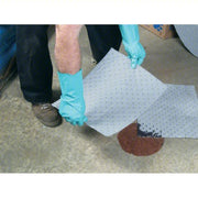 Brady HT215 Absorbent Roll 21 gal, 15 in x 15 in Perforated Size, Bale, Gray, Spunbond