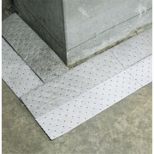 Brady HT215 Absorbent Roll 21 gal, 15 in x 15 in Perforated Size, Bale, Gray, Spunbond