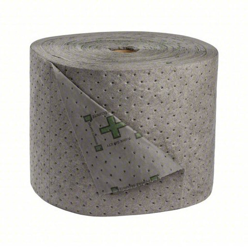 Brady HT153 Absorbent Roll 32 gal, 15 in x 15 in Perforated Size, Bale, Gray, Spunbond