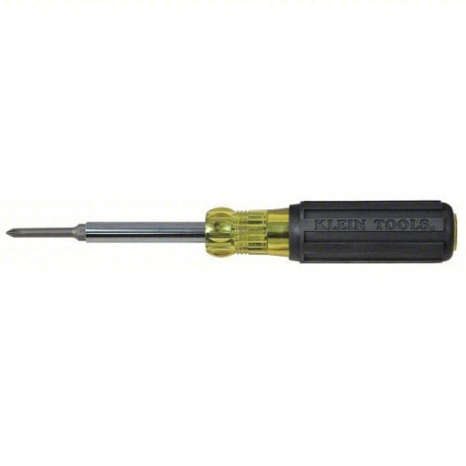 Klein 32559 Multi-Bit Screwdriver #1/1/4 in/#2/3/16 in/5/16 in Tip Size, 4 Tips, 9 in Overall Lg