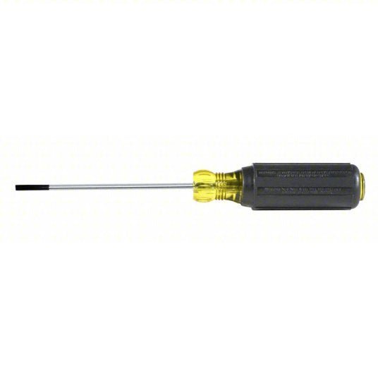 Klein 612-4 General Purpose Slotted Screwdriver 1/8 in Tip Size, 7 3/4 in Overall Lg, 4 in Shank Lg