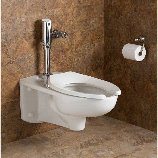 American Standard 2294011EC.020 Toilet Bowl, 1.28 to 1.6 gpf, Flushometer, Wall Mount, Elongated, White