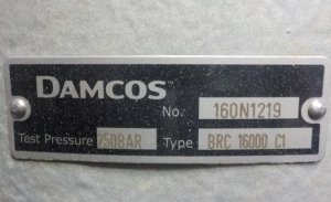 Damcos BRC 16000 C1 Hydraulic Double-acting Balanced Rotary Actuator