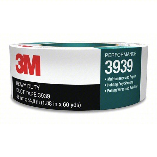 3M 3939 Duct Tape 1 7/8 in x 60 yd, Silver, Pack Qty 24