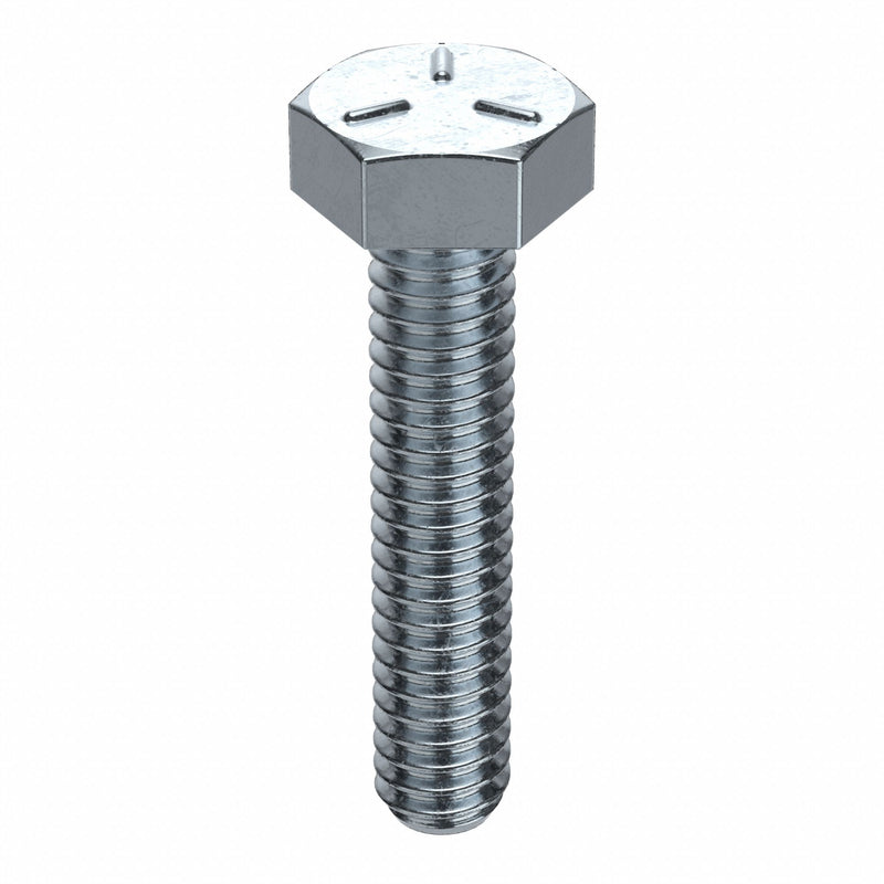Approved Vendor U01210.031.0125 Hex Tap Bolt, Steel Grade 5, Zinc Plated, 5/16"-18, Coarse, 1-1/4 in lg, Fully Threaded, 100 PK