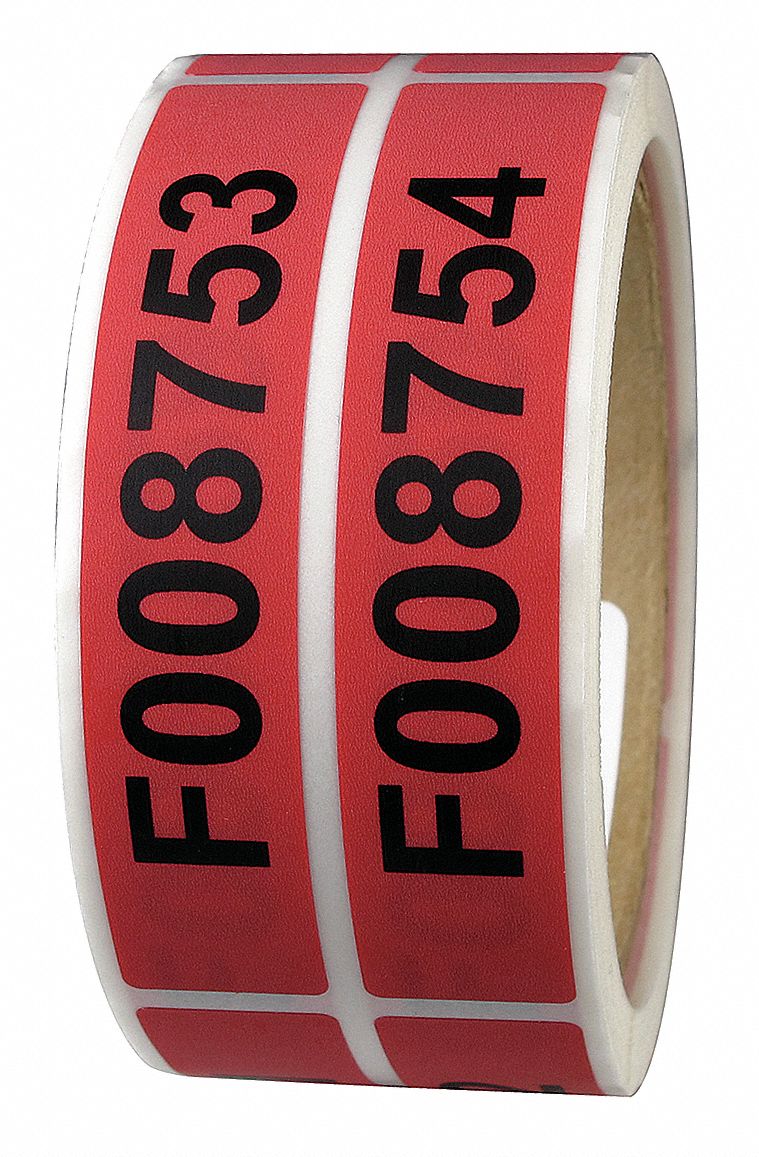 NovaVision XSG21-37RESN-250 Tamper Evident Labels, Red Polyester, 3-7/8 in x 3/4 in, Acrylic Adhesive, -40 to 200°F, 250 PK