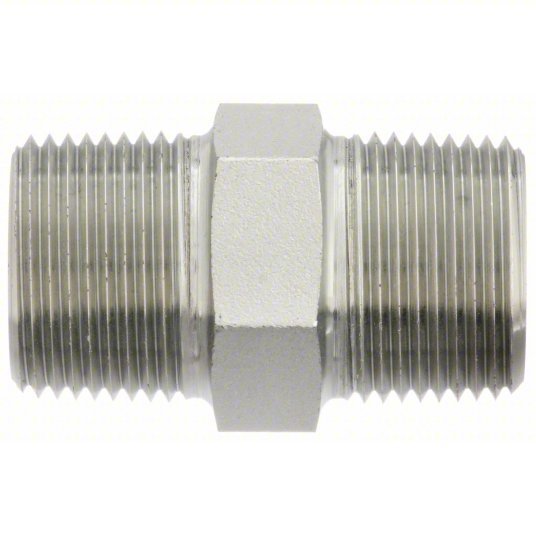 Adaptall 9002-0808 Hydraulic Hose Adapter 1/2 in x 1/2 in Fitting Size, Male x Male, JIC x BSPP, Rigid, Straight