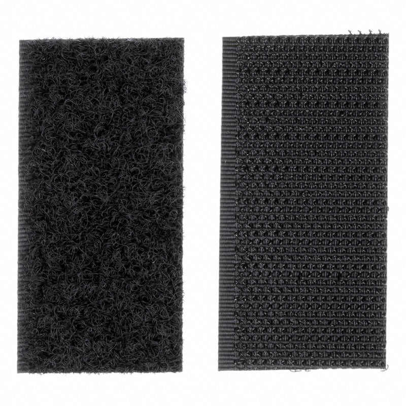 3M SJ3522/SJ3523 Hook-and-Loop Strips, 1 in x 2 in, Black, PK100