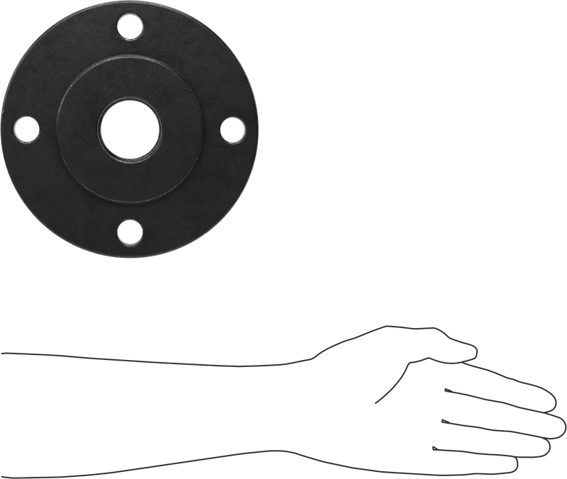 McMaster 1802N36 Low-Pressure Steel Threaded Pipe Flange, 1-1/2 NPT × 3 Flange Pipe Size