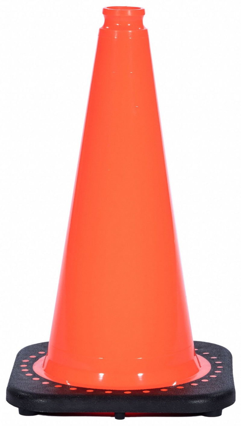 Approved Vendor RS45015C JBC Revolution Traffic Cone, 18 in, Orange, Non-Reflective, PVC, 3 lb, MUTCD/NCHRP-350