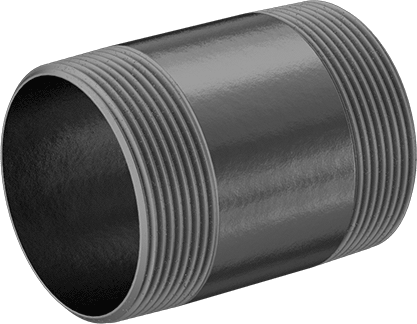 McMaster 1867N82 Thick-Wall Galvanized Steel Pipe Nipple, Threaded on Both Ends, 2 NPT, 3" Long