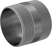 McMaster 1867N81 Thick-Wall Galvanized Steel Pipe Nipple, Fully Threaded, 2 NPT, 2" Long