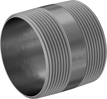 McMaster 1867N81 Thick-Wall Galvanized Steel Pipe Nipple, Fully Threaded, 2 NPT, 2" Long