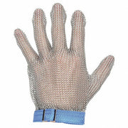 Redwood RW18C893 Chainmail Cut-Resistant Glove,L/9, Wrist, Nylon, Stainless Steel, Blue