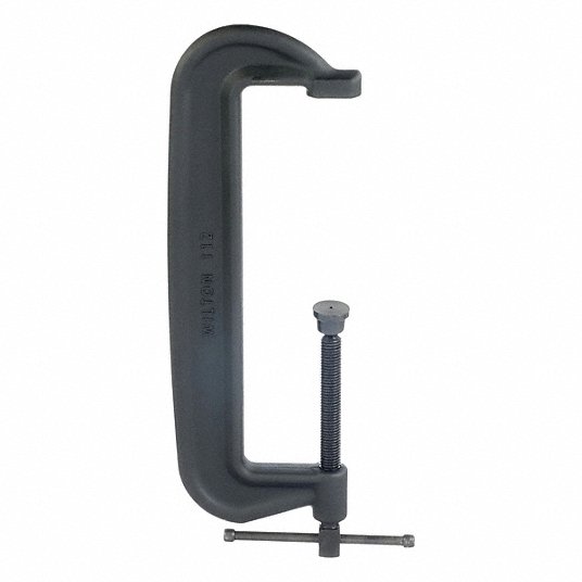 Wilton 112 C-Clamp Extra Heavy Duty, Flat, Swivel, Sliding T Handle, 7 in – 12 in Jaw Opening