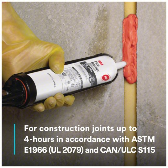 3M FD150+RED(10.1OZ) Fire Barrier Sealant Caulk, Red, Non-Slump/Elastomeric, 10.1 oz Cartridge Container Size & Type