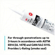 3M FD150+RED(10.1OZ) Fire Barrier Sealant Caulk, Red, Non-Slump/Elastomeric, 10.1 oz Cartridge Container Size & Type