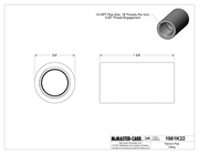 McMaster 1961K22 Titanium Pipe Fitting Straight Connector, 1/4 NPT Female