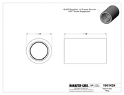 McMaster 1961K24 Titanium Pipe Fitting Straight Connector, 1/2 NPT Female
