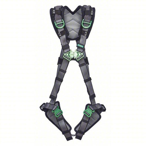 MSA 10194970 Full Body Harness, Vest Style, XL, Nylon, Gray
