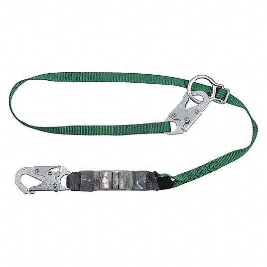 MSA 10193128 Lanyard, 6 ft., 310 lb. Weight Capacity, Green