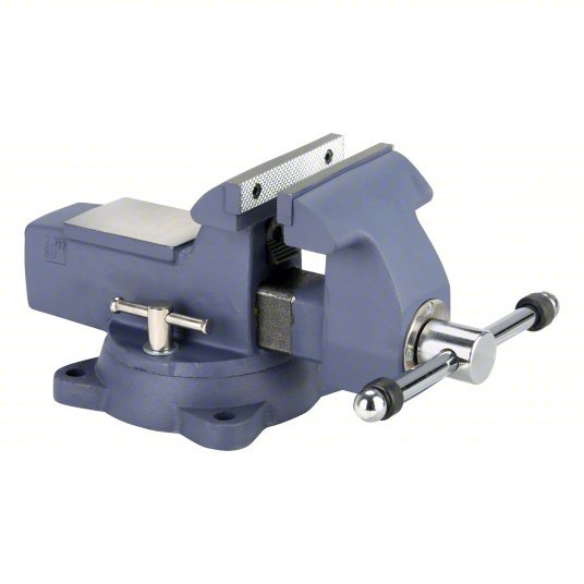 Palmgren 9629745 Combination Vise Heavy Duty, Enclosed, 5 in Jaw Face Wd, 6 in Max Jaw Opening, Serrated