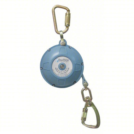 Falltech 7276BWR Self-Retracting Lifeline Steel Carabiner Anchor, Harness Aluminum Carabiner, 20 ft Line