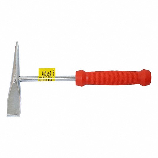 Redwood 19N774 Chipping Hammer 10 in Overall Lg, Plastic Handle, Parallel, 1 in Blade Lg, 7 oz Head Wt, Steel