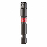 Milwaukee 48-32-5033 Impact Hex Shank Socket Adapter Set, 1/4 in Drive, Black Oxide, 3-Piece