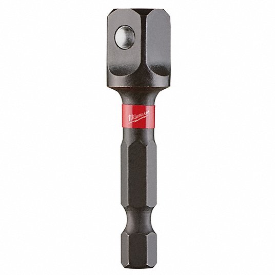 Milwaukee 48-32-5033 Impact Hex Shank Socket Adapter Set, 1/4 in Drive, Black Oxide, 3-Piece