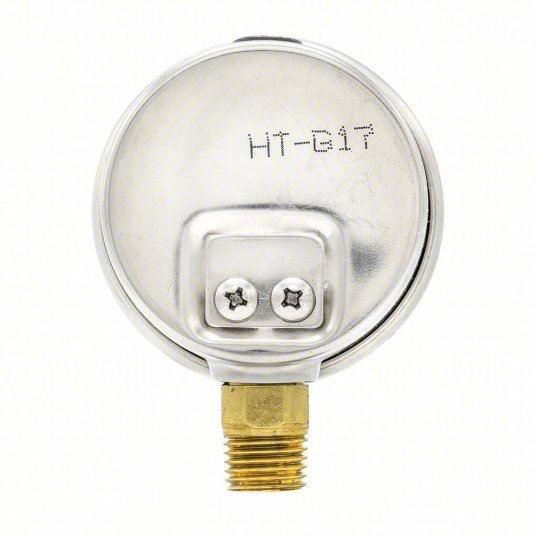 PIC 201L-204E Pressure Gauge, 0 to 100 psi, 1/4 in MNPT, Stainless Steel, Silver