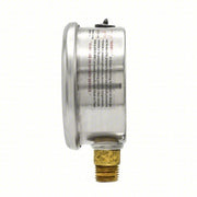 PIC PRO-201L-254P Pressure Gauge, 0 to 3000 psi, 1/4 in MNPT, Stainless Steel, Silver