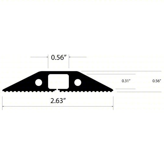 D-Line US/FC68B Floor Cable Cover, 1 Channel, 6 ft.