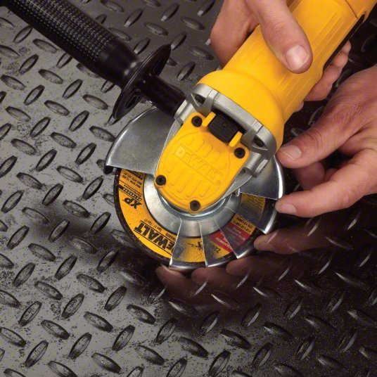 DeWalt DWE4120 Angle Grinder 9 A, 12,000 RPM Max. Speed, Paddle, Adj Guard/Lock-Off Switch, 120V AC
