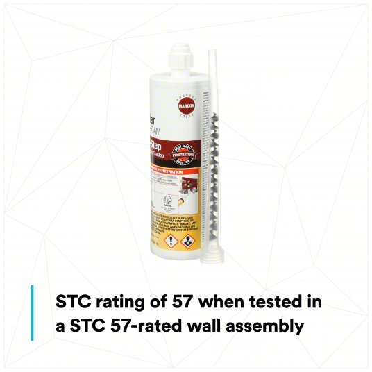 3M FIP 1-STEP Fire Barrier Sealant Caulk, Maroon, Non-Slump/Intumescent