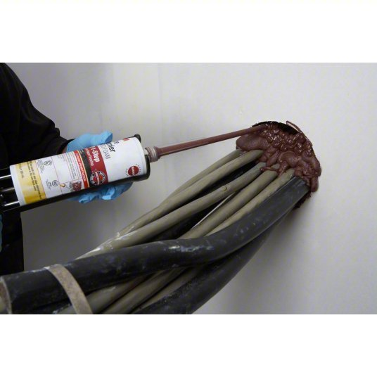 3M FIP 1-STEP Fire Barrier Sealant Caulk, Maroon, Non-Slump/Intumescent