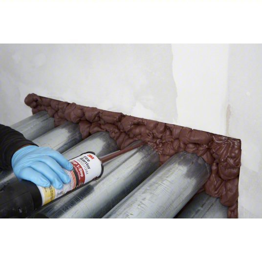 3M FIP 1-STEP Fire Barrier Sealant Caulk, Maroon, Non-Slump/Intumescent