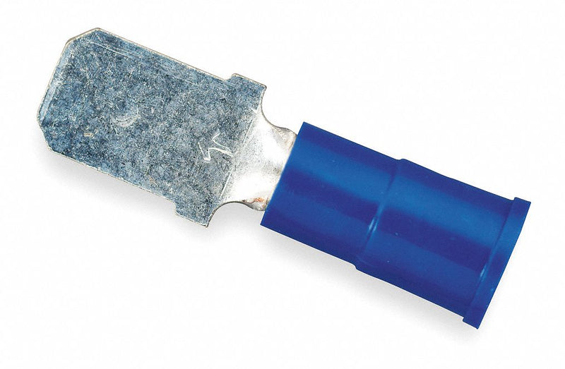 3M MVU14-250DMX Wire Disconnect, Male Tab, Blue, Vinyl, Partial Coverage, 16 AWG – 14 AWG Wire Size
