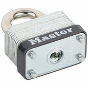 Master Lock 22 Padlock, Keyed Different, Standard Shackle, Rectangular Steel Body, Steel Shackle, 9/16 in W