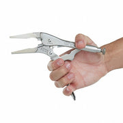Irwin 9LN Locking Plier Long Nose, Lever, 2 3/4 in Max Jaw Opening, 9 in Overall Lg, 2 1/8 in Jaw Lg