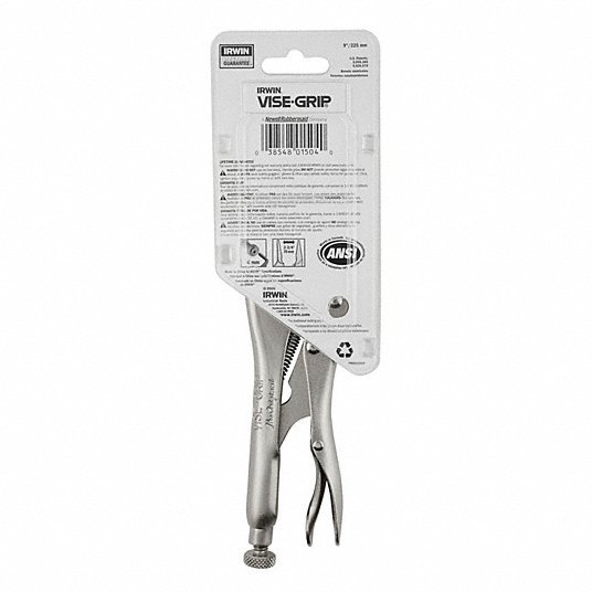Irwin 9LN Locking Plier Long Nose, Lever, 2 3/4 in Max Jaw Opening, 9 in Overall Lg, 2 1/8 in Jaw Lg