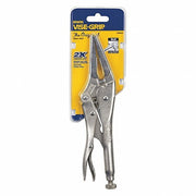 Irwin 9LN Locking Plier Long Nose, Lever, 2 3/4 in Max Jaw Opening, 9 in Overall Lg, 2 1/8 in Jaw Lg