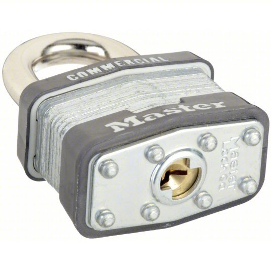 Master Lock 1KA Padlock 15/16 in Vertical Shackle Clearance, 3/4 in Horizontal Shackle Clearance, 2246 Key