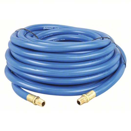 Continental 20307590 Air Hose 3/8 in Hose Inside Dia., Blue, Brass 3/8 in MNPT x Brass 3/8 in MNPT