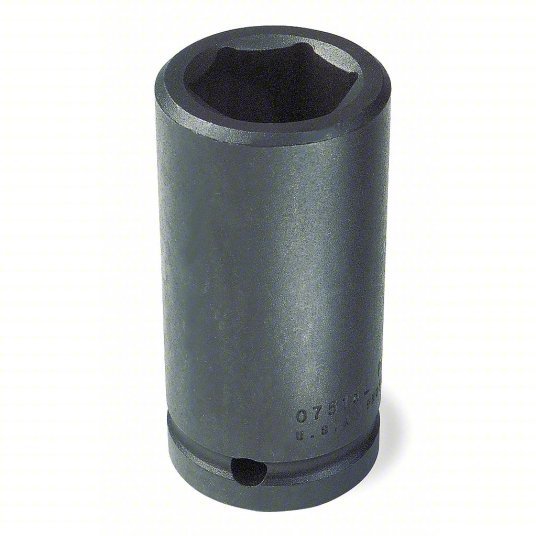 Proto J07519L Impact Socket 3/4 in Drive Size, 1 3/16 in Socket Size, 6-Point, Deep, Black Oxide